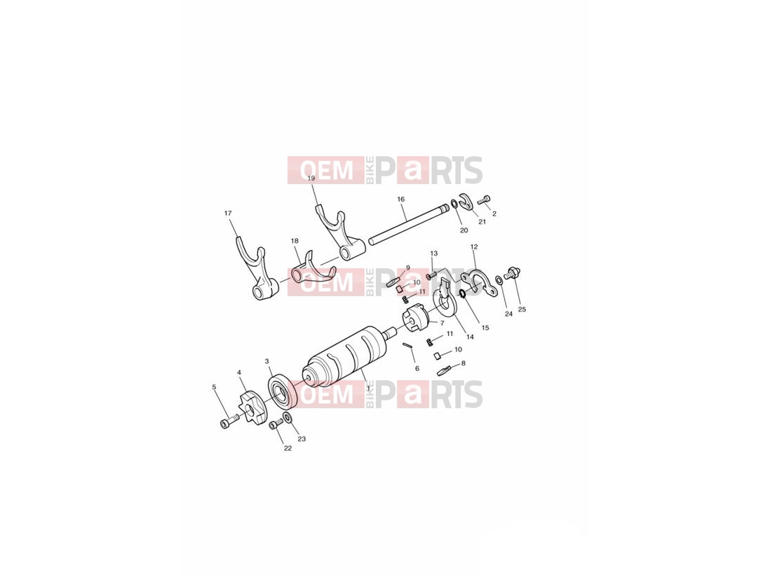 Triumph 2001 LEGEND TT Gear Selector Drum