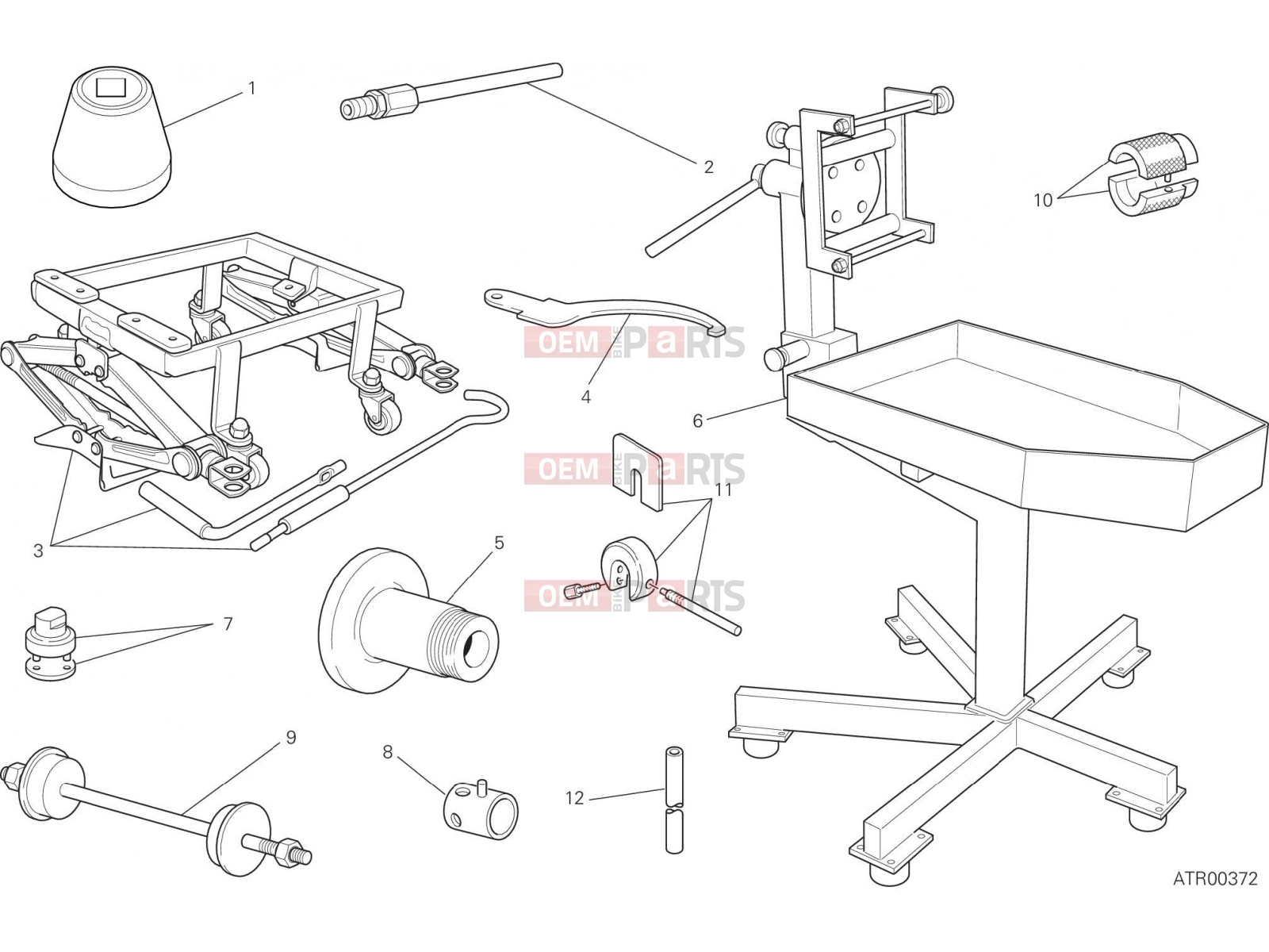 DUCATI 2022 Hypermotard 950 WORKSHOP SERVICE TOOLS (FRAME)