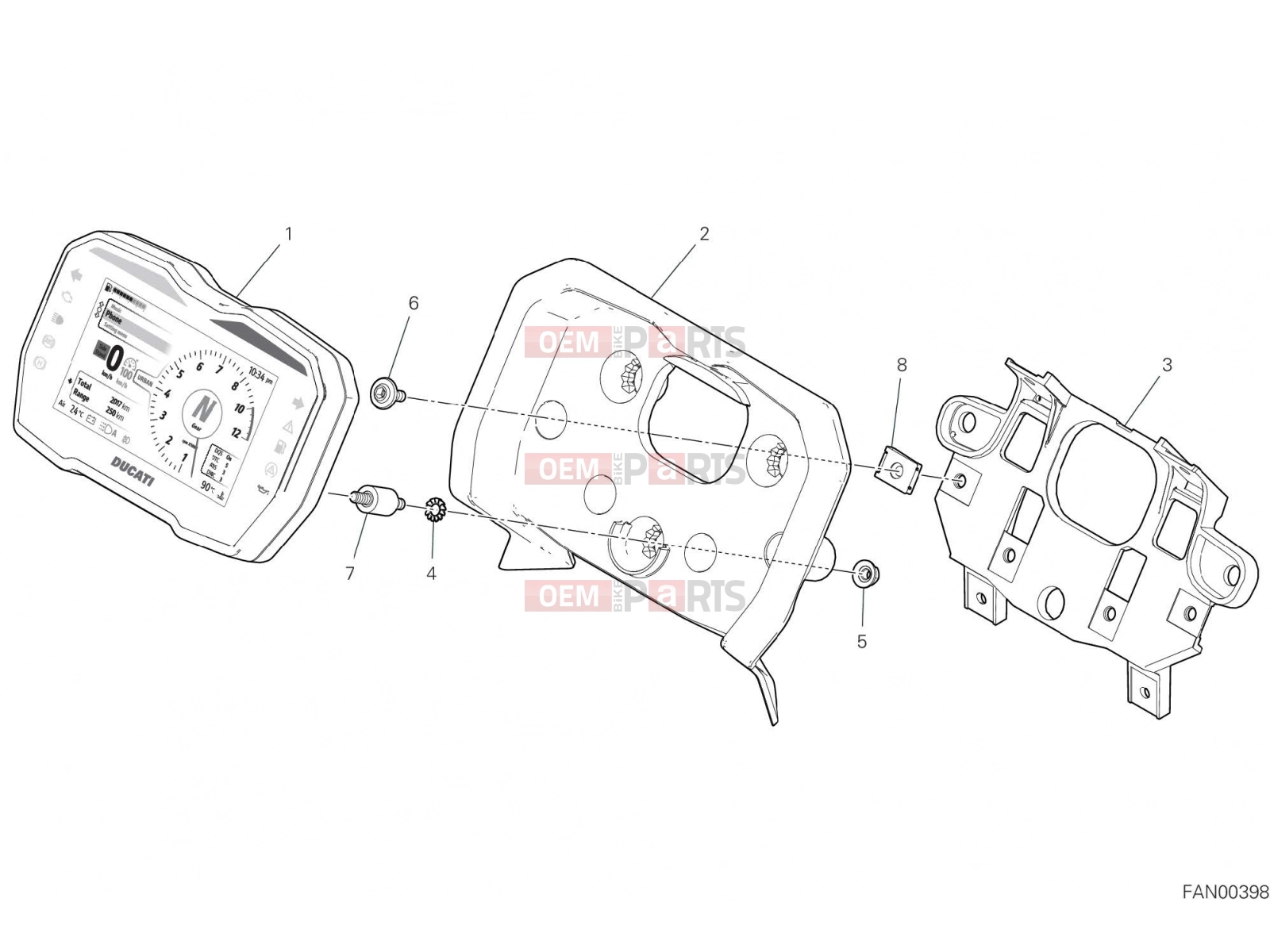 DUCATI 2022 Multistrada V4 INSTRUMENT PANEL