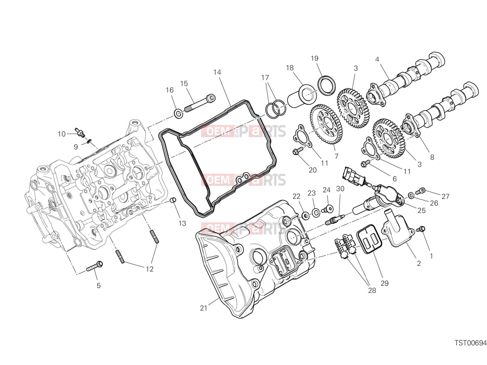 DUCATI 2022 Multistrada V4 FRONT HEAD - TIMING SYSTEM