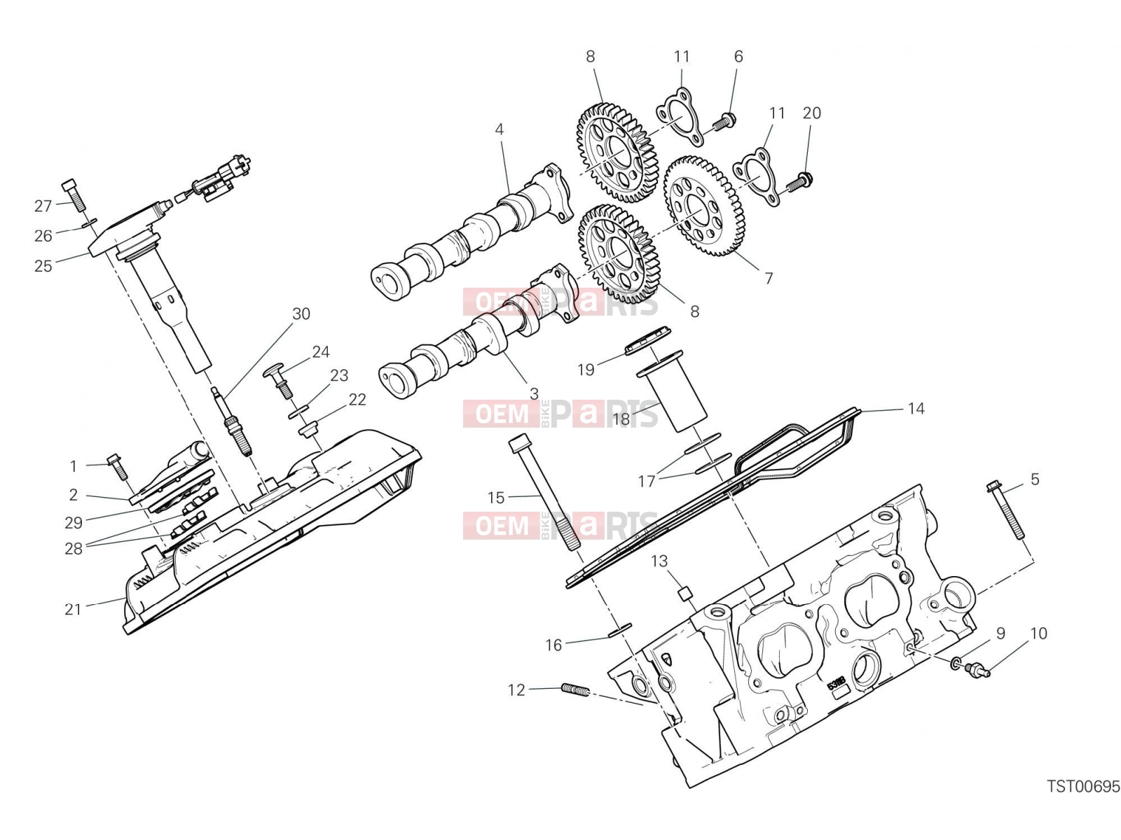 DUCATI 2022 Multistrada V4 REAR HEAD - TIMING SYSTEM