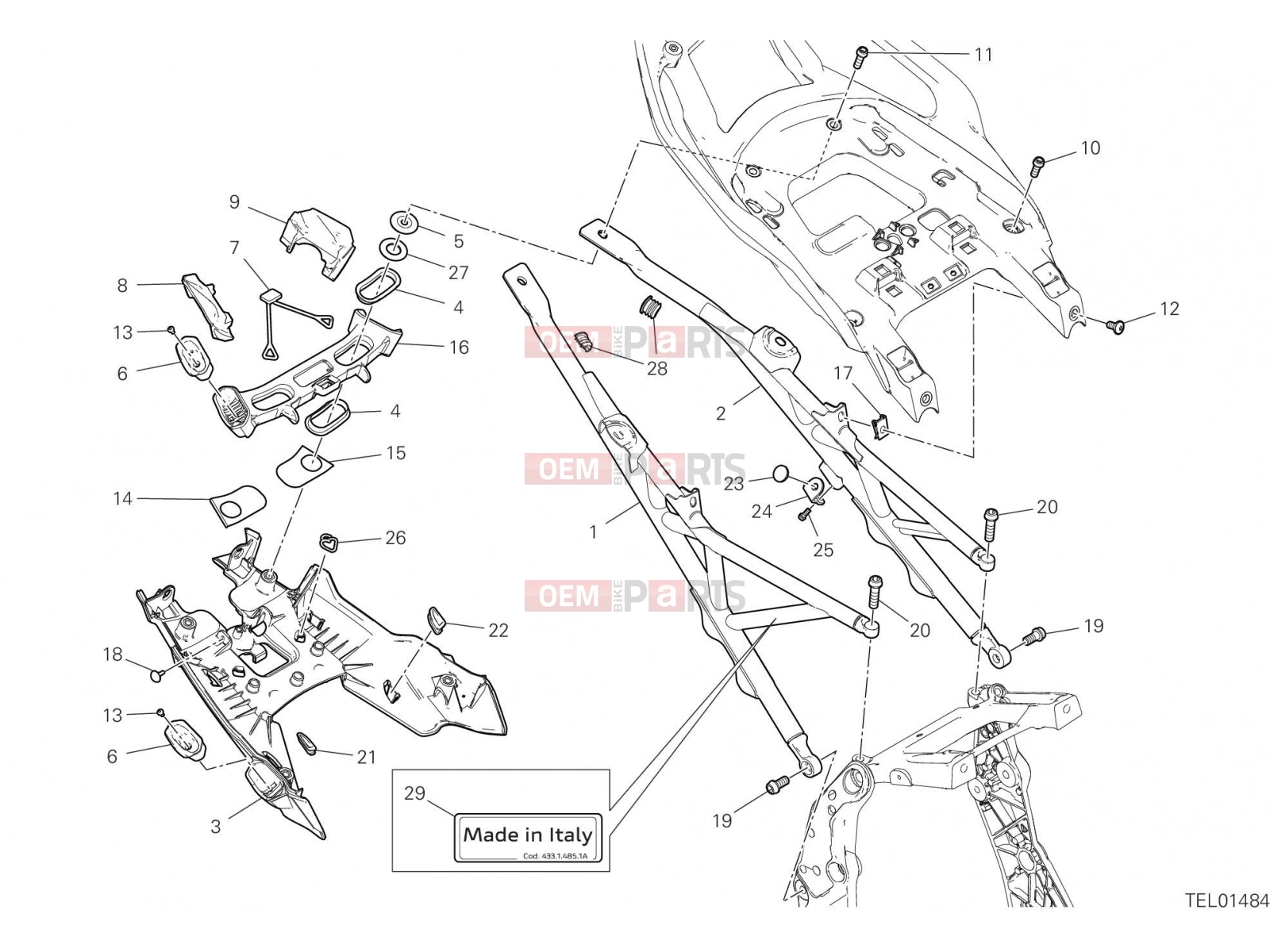 DUCATI 2022 Multistrada V4 REAR FRAME COMP. [XST:ROK]