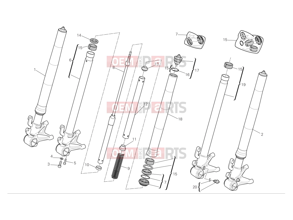 DUCATI 2009 Monster 1100 Front forks