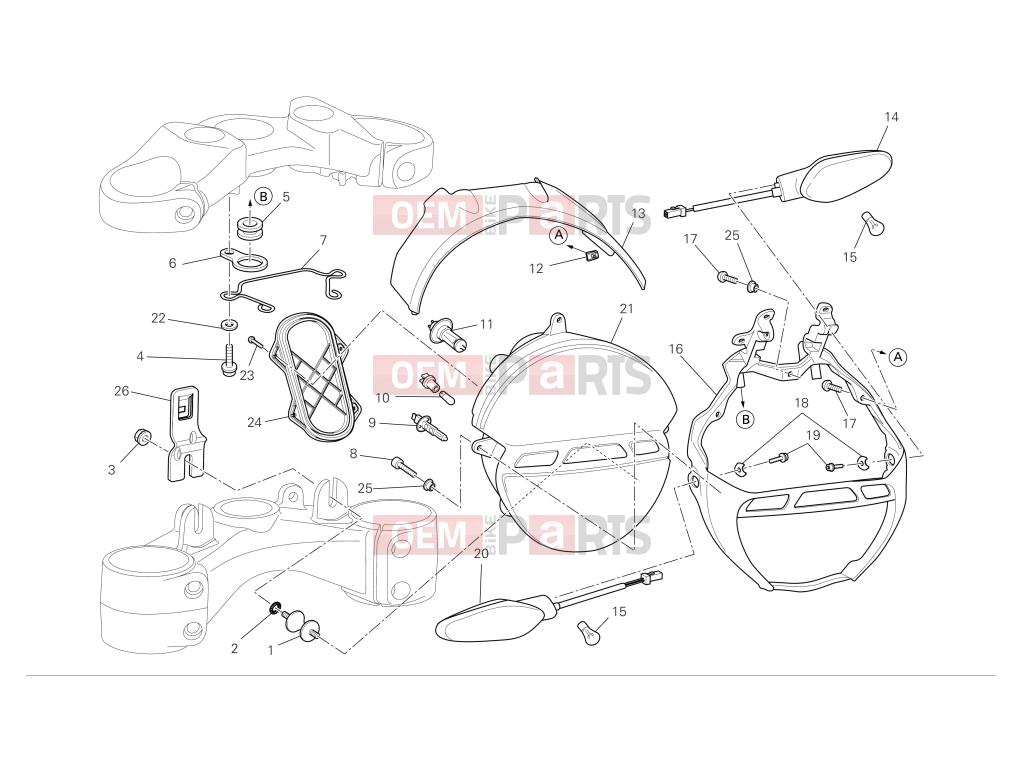 DUCATI 2009 Monster 1100 Headlight