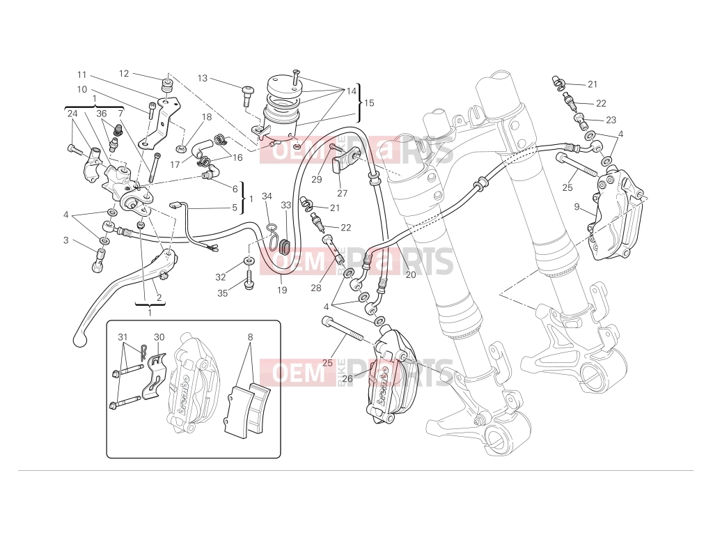 DUCATI 2009 Monster 1100 Front brake