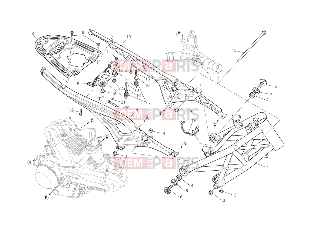 DUCATI 2009 Monster 1100 Frame