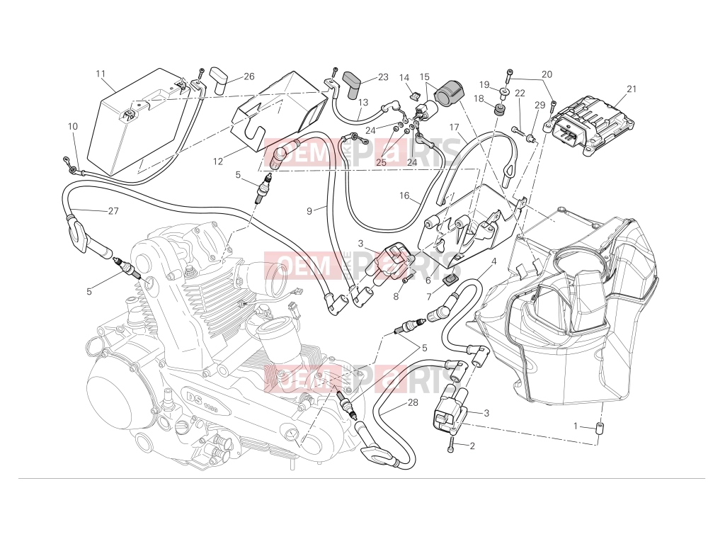 DUCATI 2009 Monster 1100 Battery support