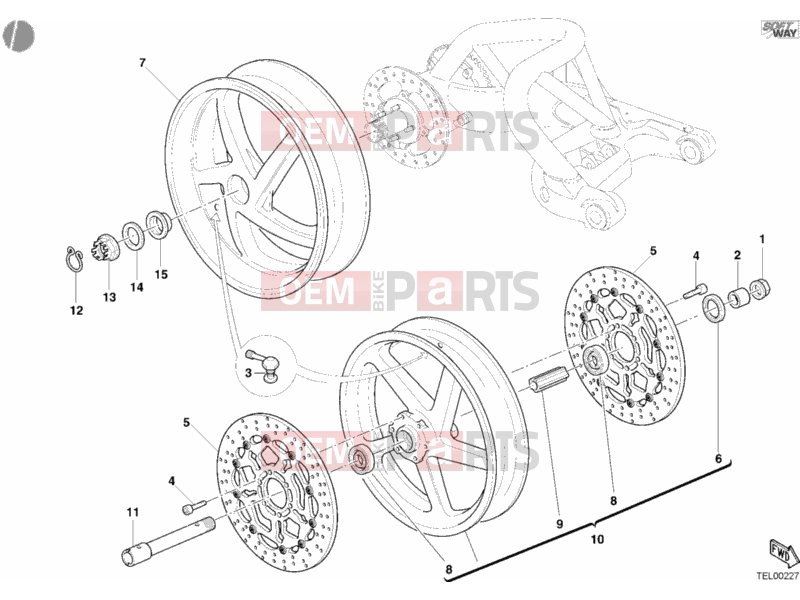 DUCATI 2003 Monster S4R WHEELS » FRONT WHEEL