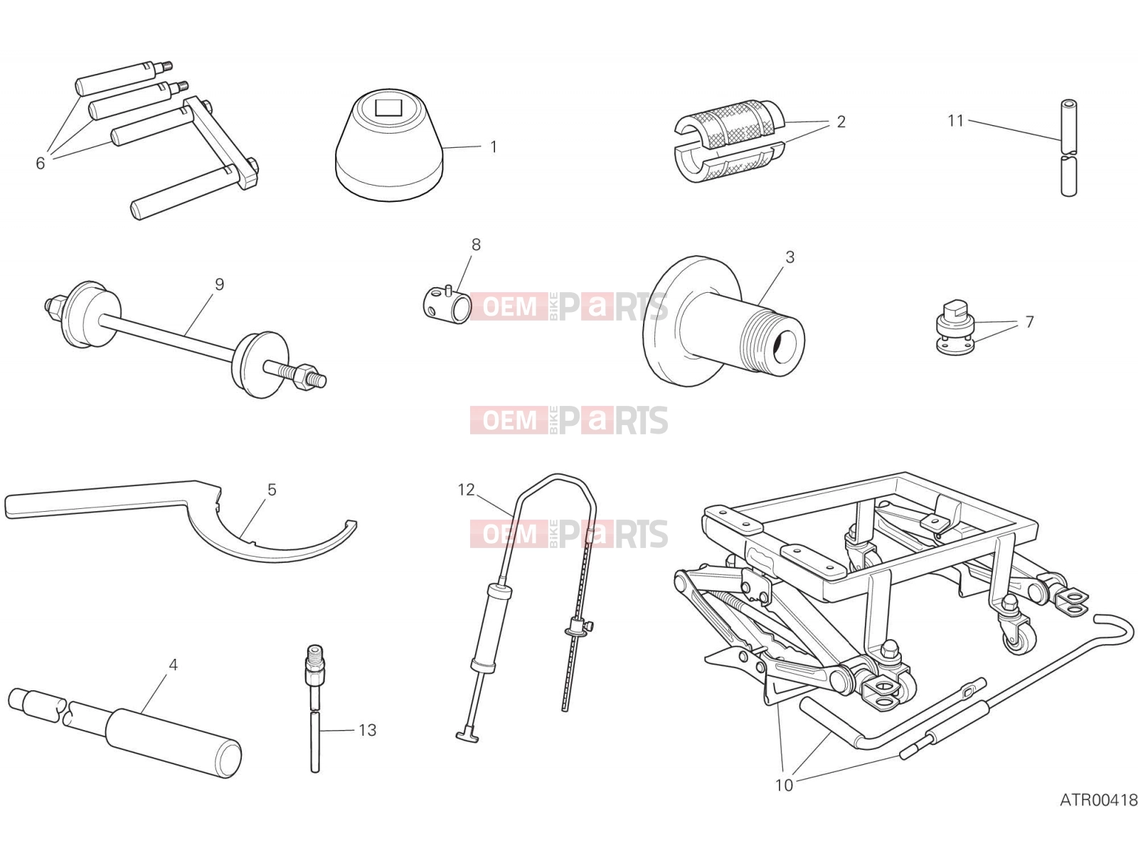 DUCATI 2022 Supersport 950 WORKSHOP SERVICE TOOLS (FRAME)