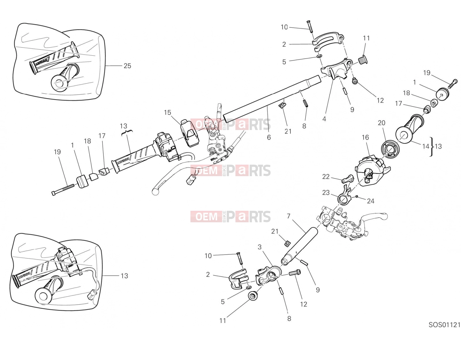 DUCATI 2022 Panigale V4 SP HALF-HANDLEBARS