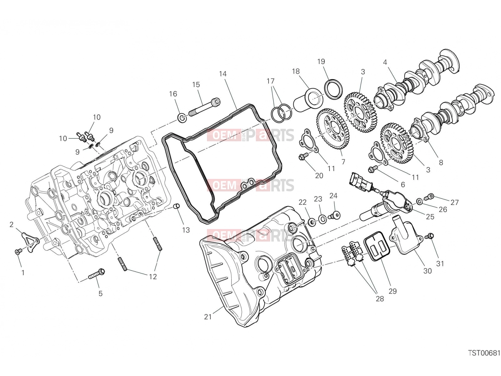 DUCATI 2022 Panigale V4 S FRONT HEAD - TIMING SYSTEM