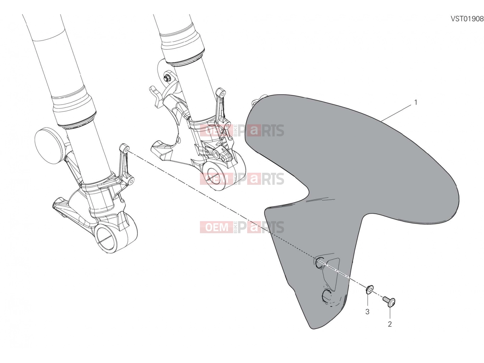 DUCATI 2022 Panigale V4 S FRONT MUDGUARD