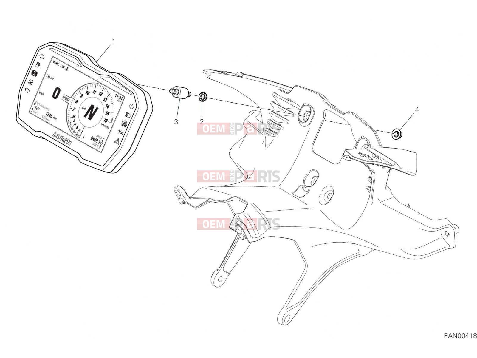 DUCATI 2022 Panigale V4 INSTRUMENT PANEL