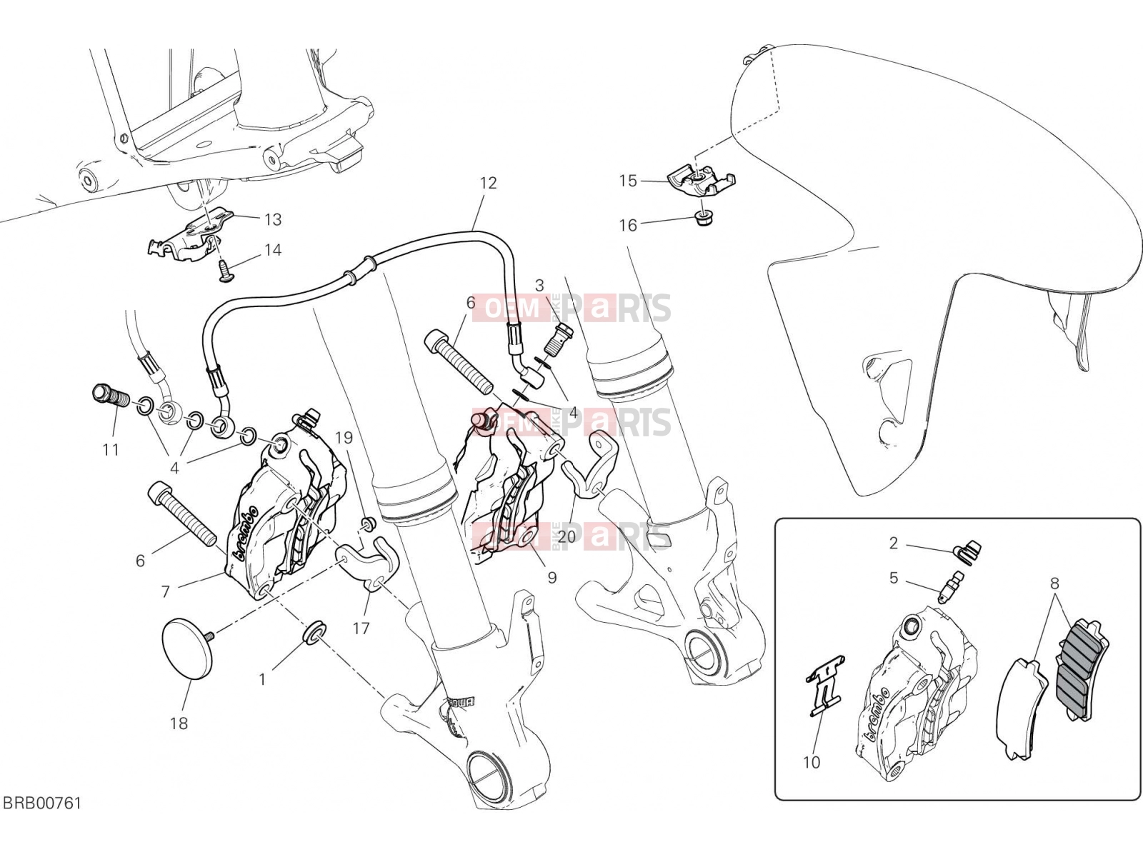 DUCATI 2022 Panigale V4 FRONT BRAKE SYSTEM