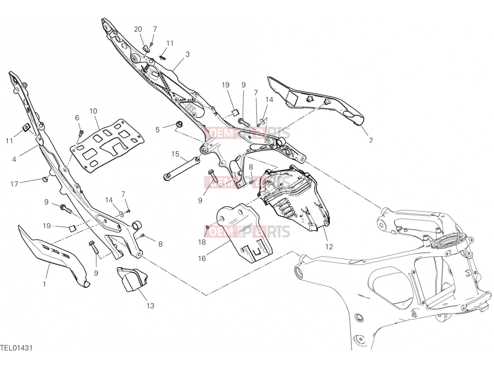 DUCATI 2022 Panigale V4 REAR FRAME COMP.