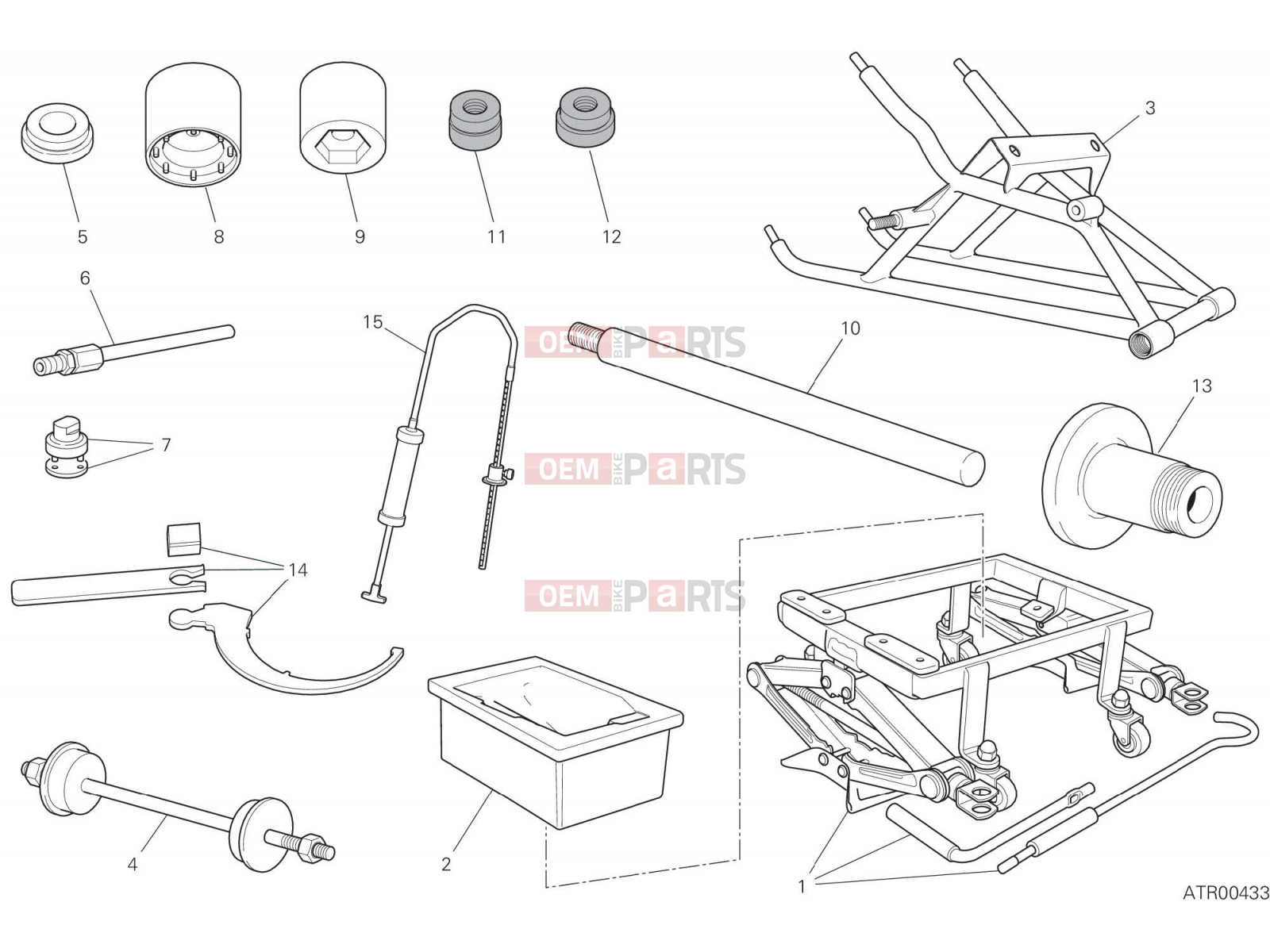 DUCATI 2022 Panigale V2 Bayliss WORKSHOP SERVICE TOOLS (FRAME)