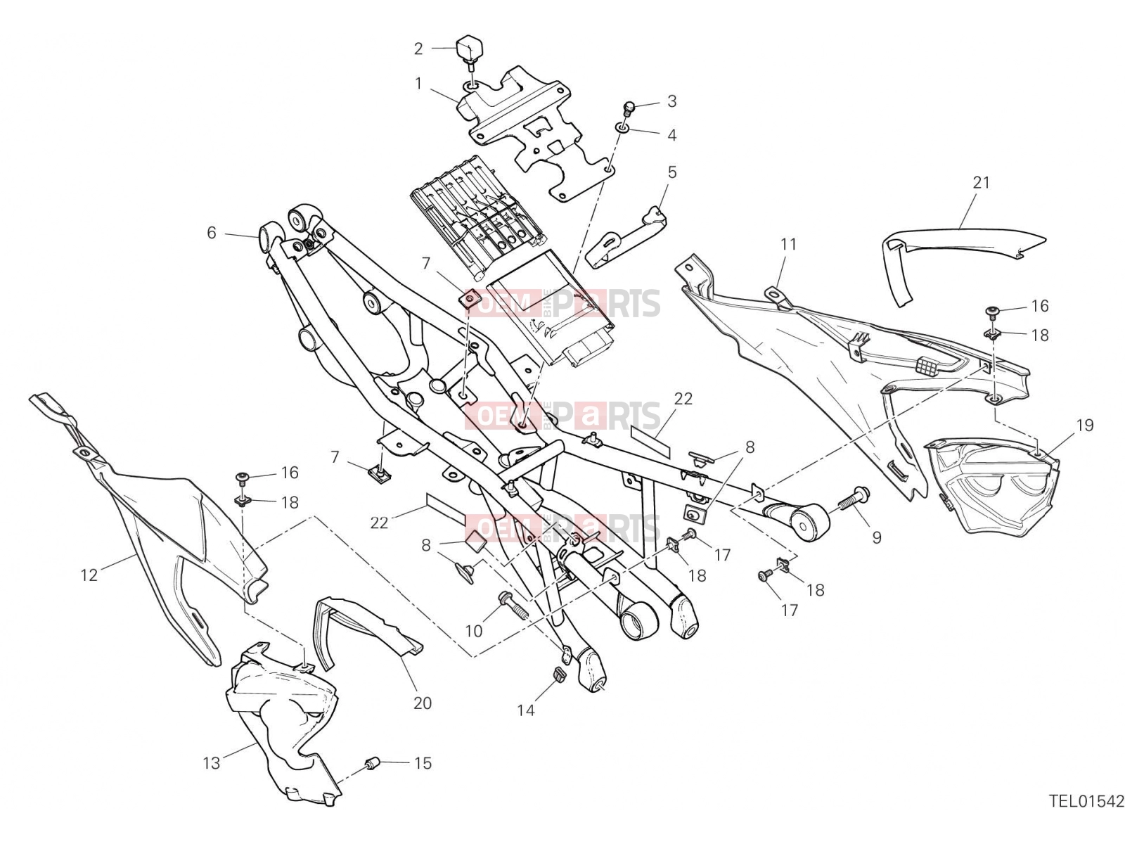DUCATI 2022 Panigale V2 REAR FRAME COMP.