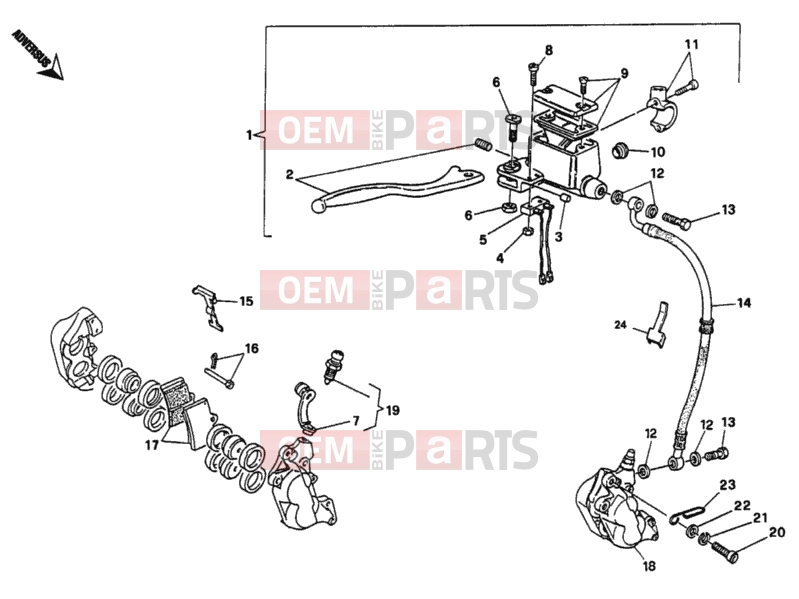 DUCATI 2002 Monster 400 FRONT BRAKE SYSTEM » BRAKING SYSTEM