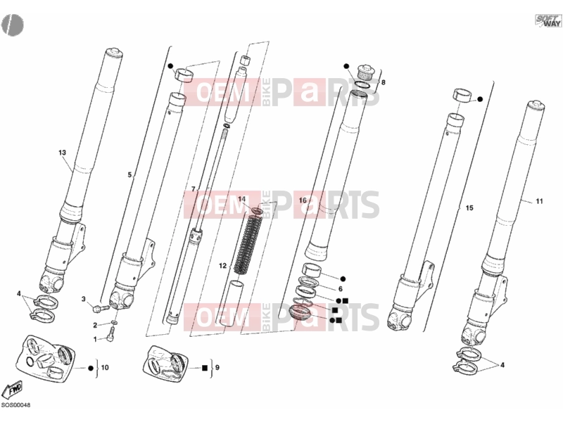 DUCATI 2002 Monster 620 FRONT FORK » FRONT SUSPENSION