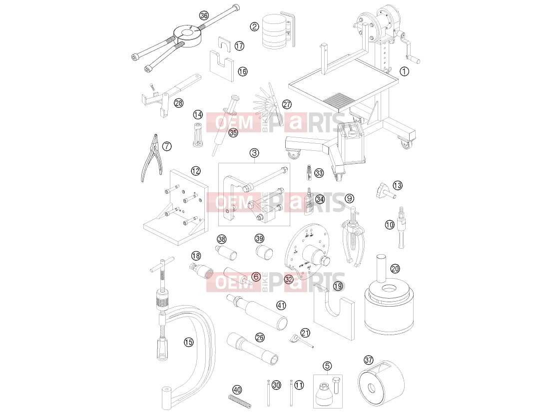 HUSABERG 2009 Offroad FE 570 (2403I3) [EU] Special tools (engine)|Engine|29