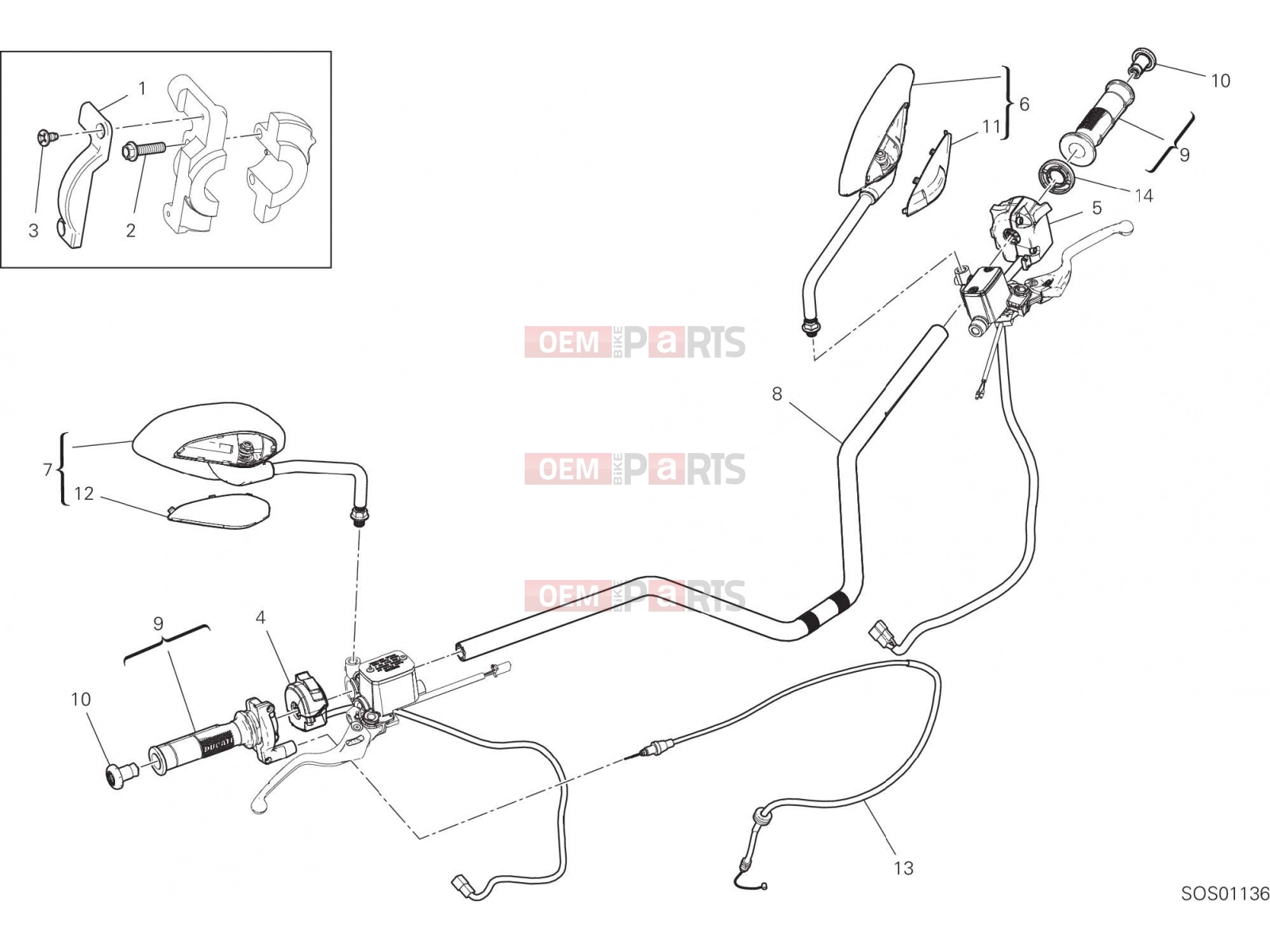 DUCATI 2022 Scrambler Icon HANDLEBAR