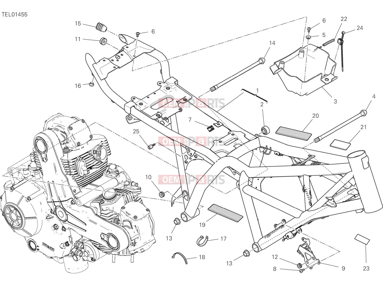 DUCATI 2022 Scrambler Nightshift FRAME [MOD:SCR800NS]