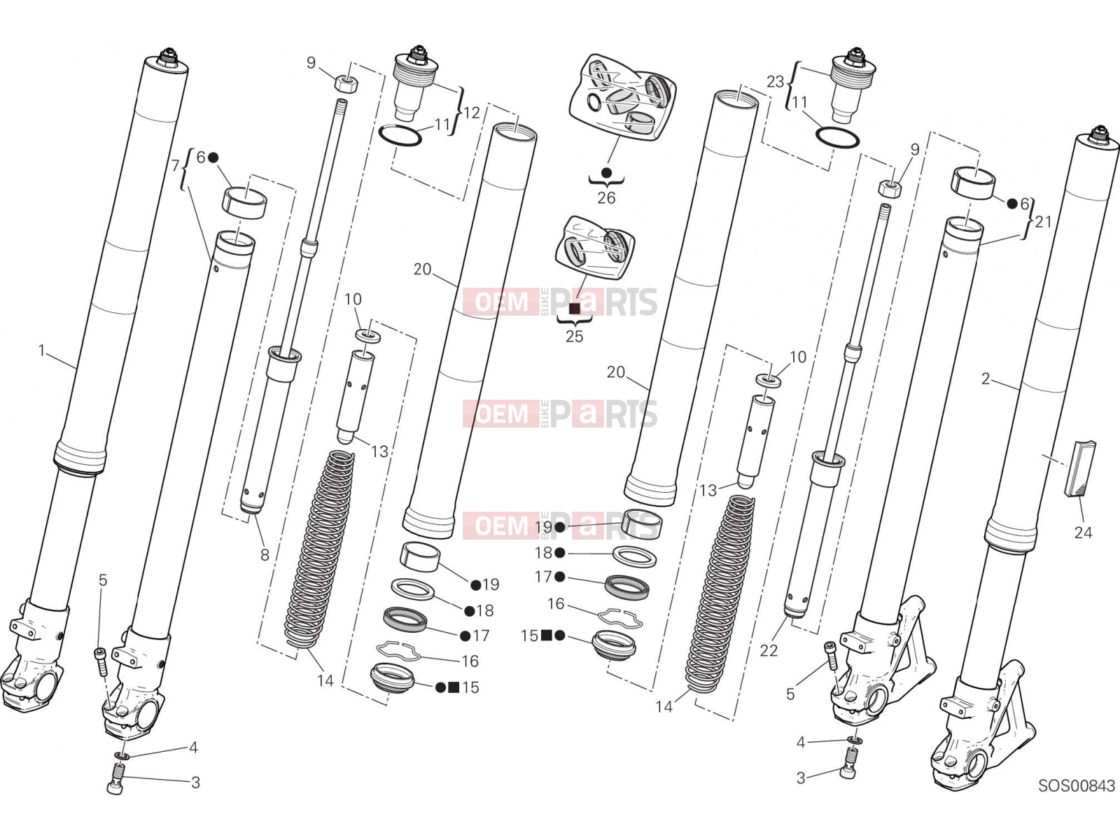 DUCATI 2022 Scrambler Desert Sled FRONT FORK