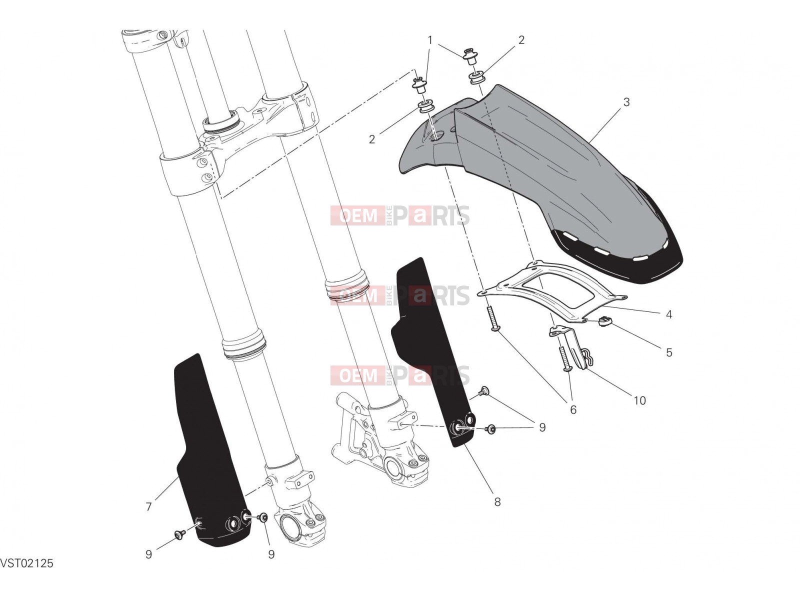 DUCATI 2022 Scrambler Desert Sled FRONT MUDGUARD