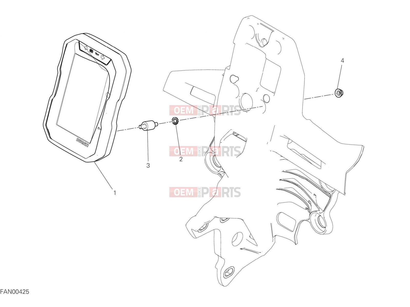 DUCATI 2023 DesertX INSTRUMENT PANEL