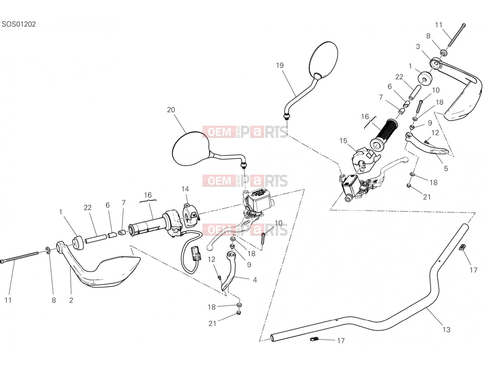 DUCATI 2023 DesertX HANDLEBAR