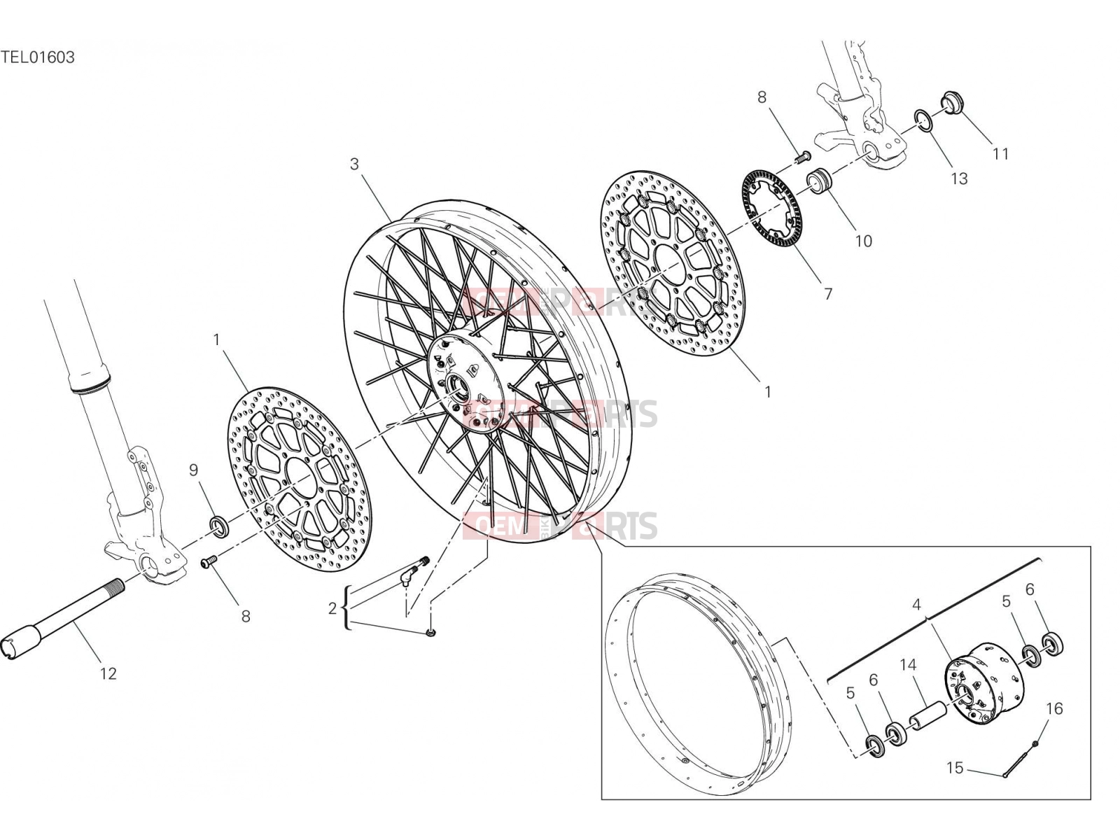 DUCATI 2023 DesertX FRONT WHEEL