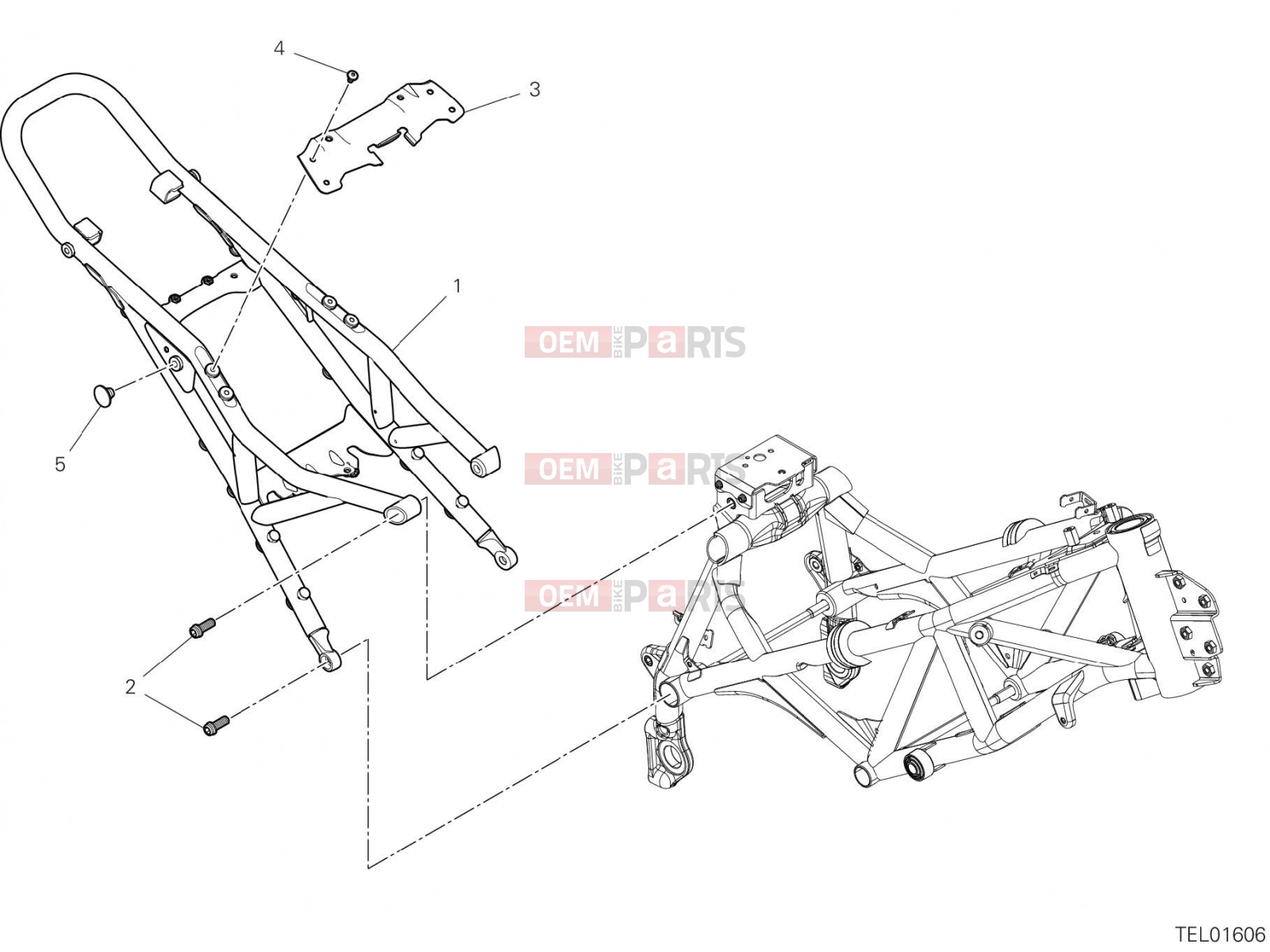 DUCATI 2023 DesertX REAR FRAME COMP.