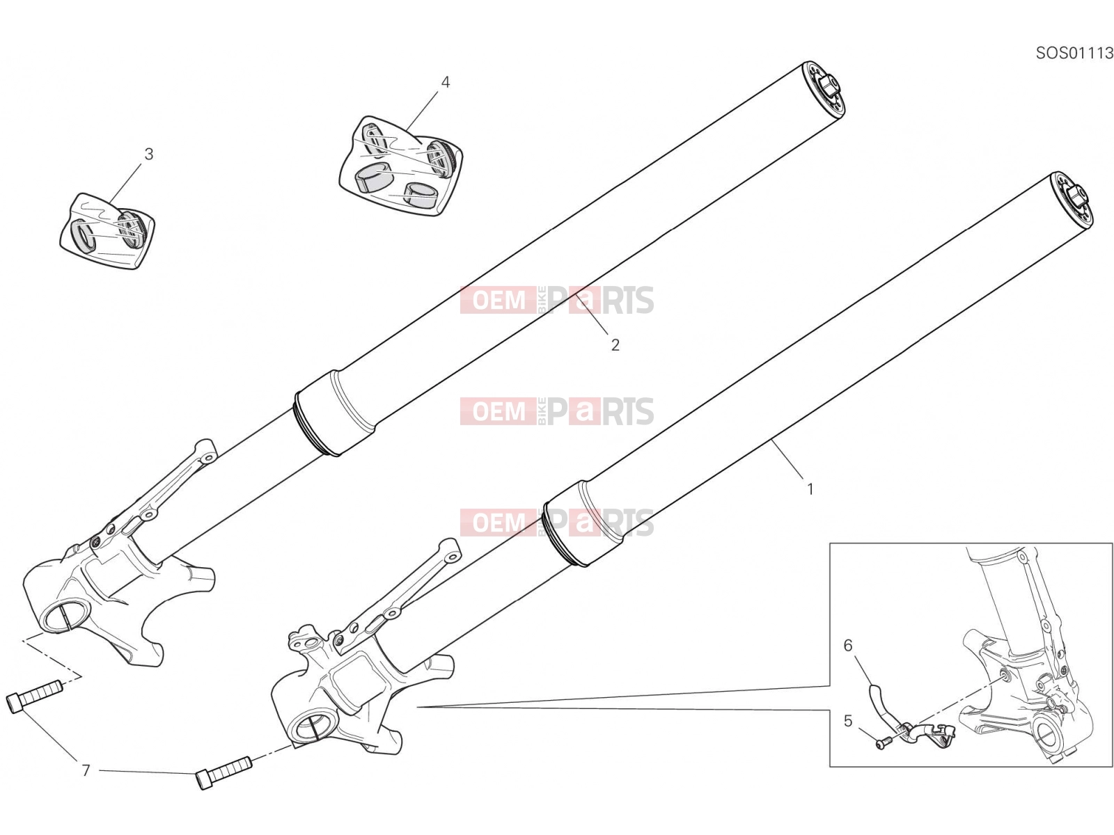 DUCATI 2023 Hypermotard 950 SP FRONT FORK