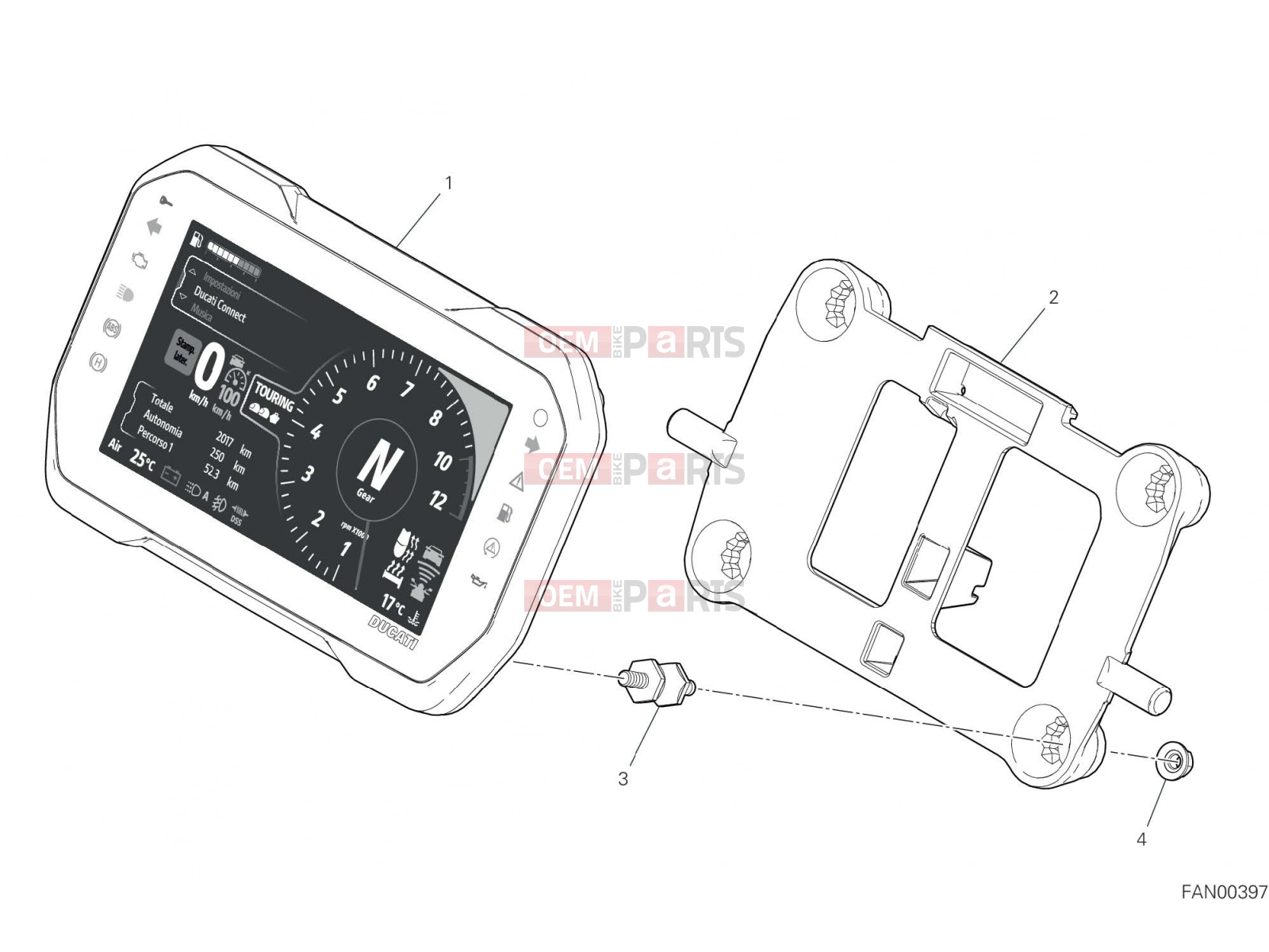 DUCATI 2023 Multistrada V4 S INSTRUMENT PANEL