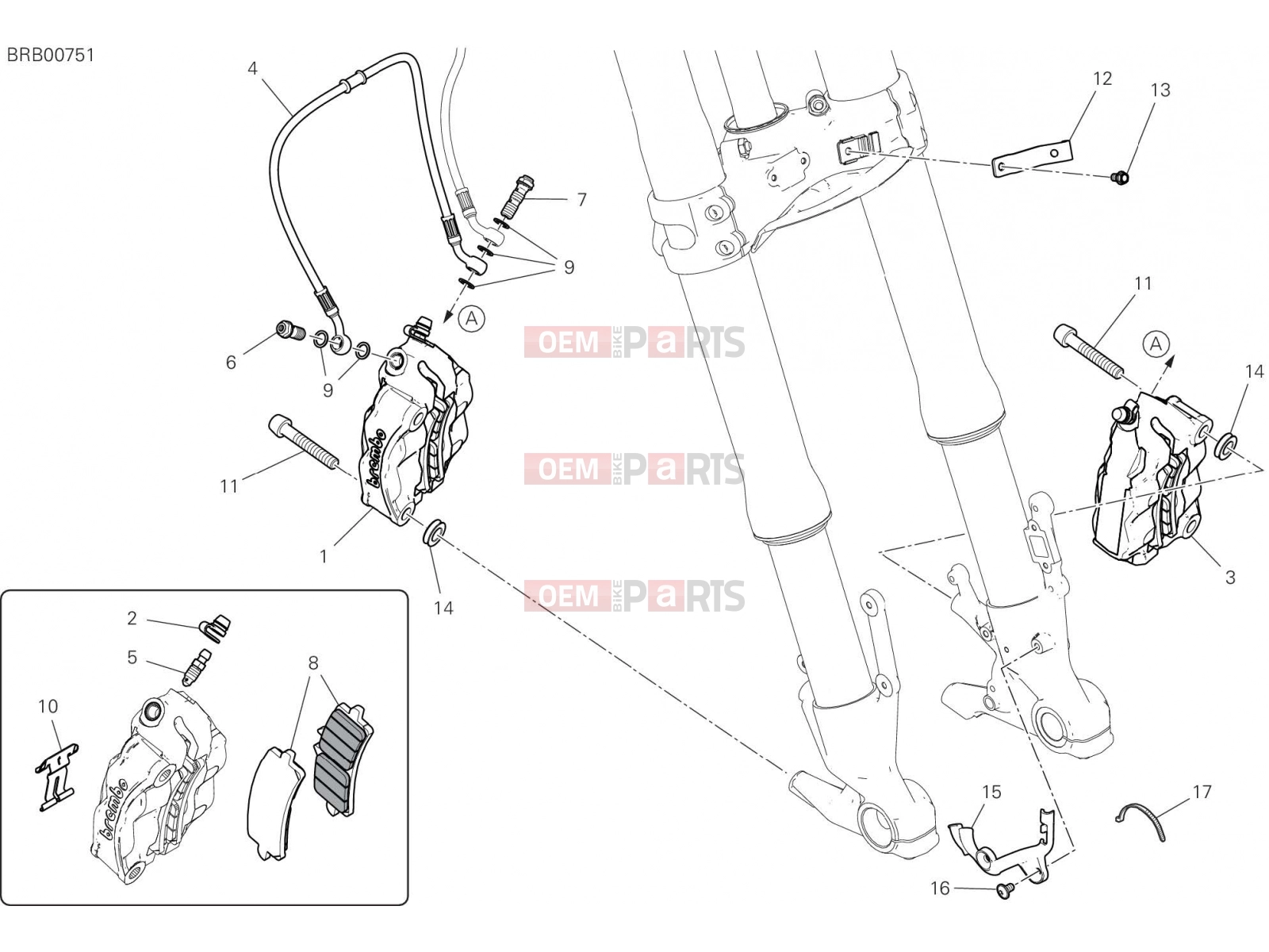 DUCATI 2023 Multistrada V4 S FRONT BRAKE SYSTEM