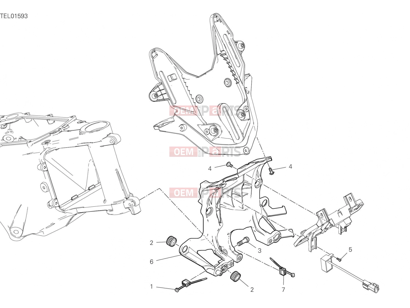 DUCATI 2023 Multistrada V4 Pikes Peak FRONT SUBFRAME