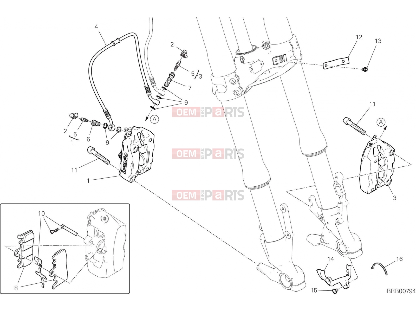 DUCATI 2023 Multistrada V4 FRONT BRAKE SYSTEM