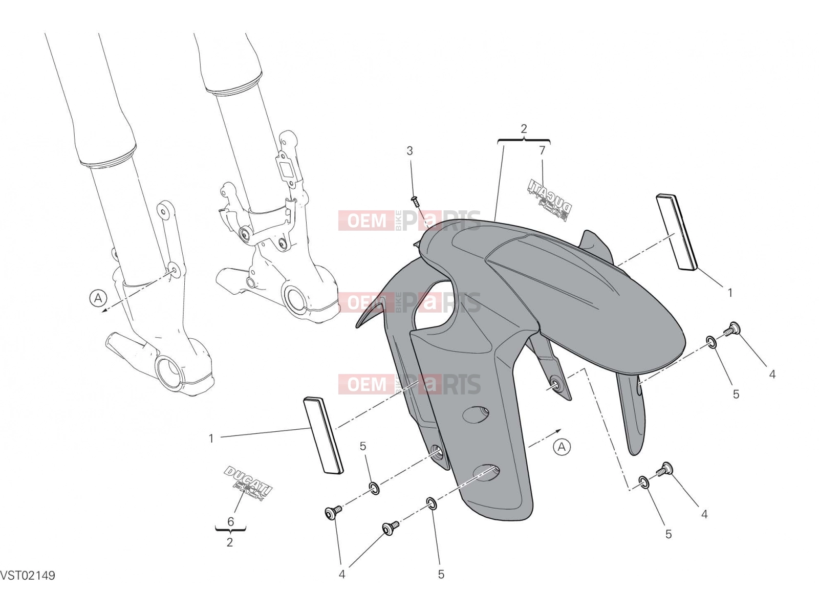 DUCATI 2023 Multistrada V4 FRONT MUDGUARD