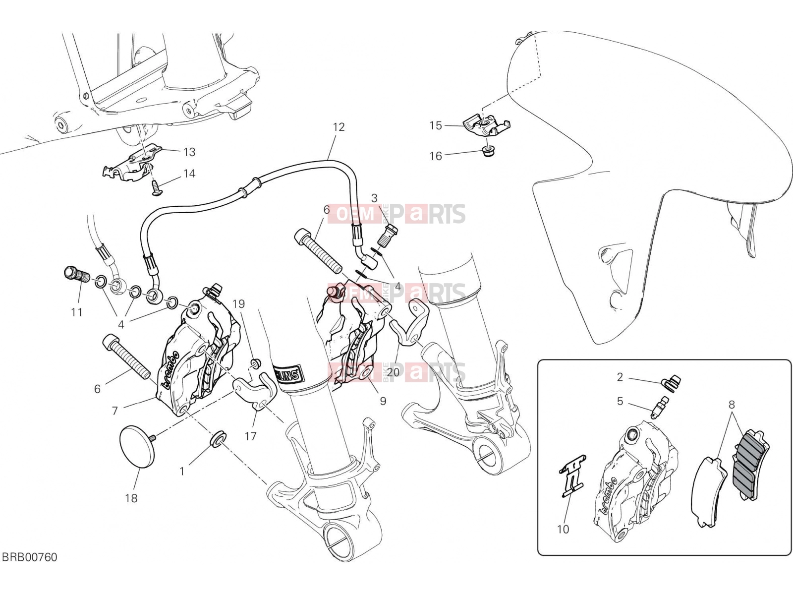 DUCATI 2023 Panigale V4 SP2 FRONT BRAKE SYSTEM