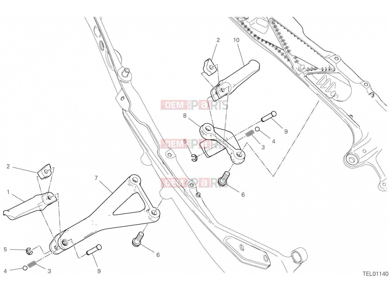 DUCATI 2023 Panigale V4 REAR FOOTREST