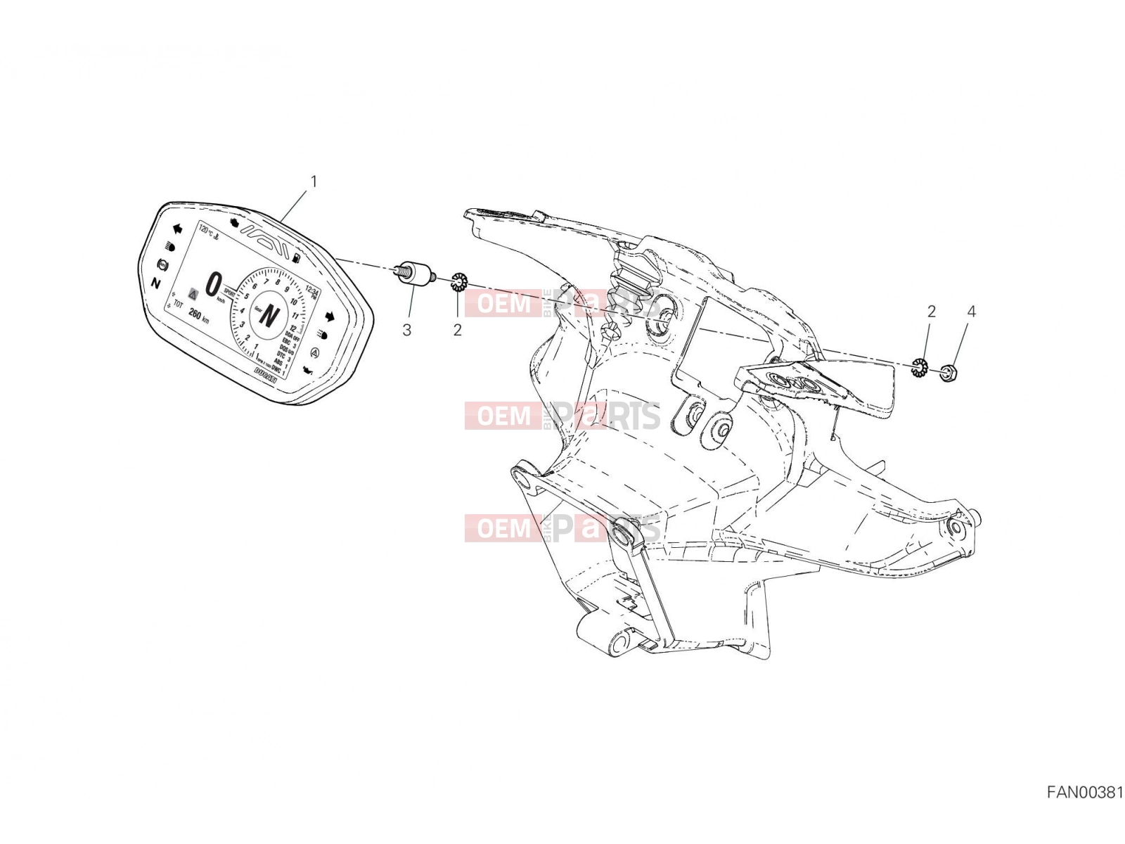 DUCATI 2023 Panigale V2 INSTRUMENT PANEL