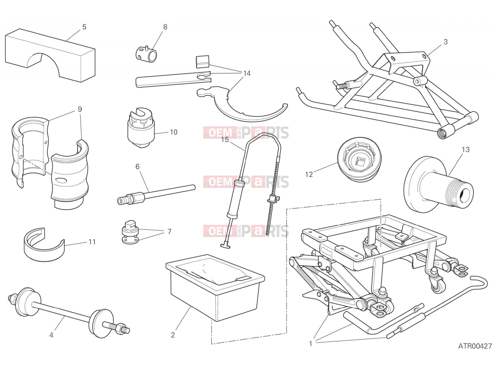 DUCATI 2023 Panigale V2 WORKSHOP SERVICE TOOLS (FRAME)