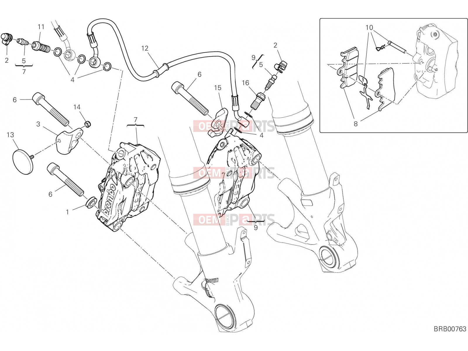 DUCATI 2023 Panigale V2 FRONT BRAKE SYSTEM