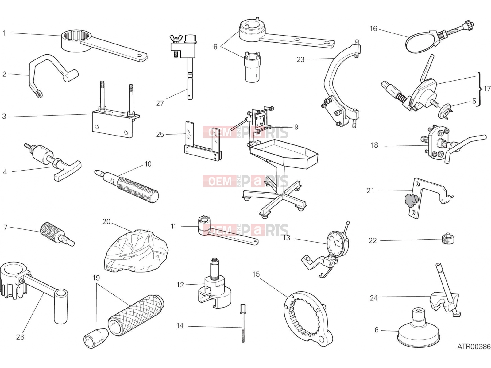 DUCATI 2023 Scrambler 1100 Dark Pro WORKSHOP SERVICE TOOLS, ENGINE
