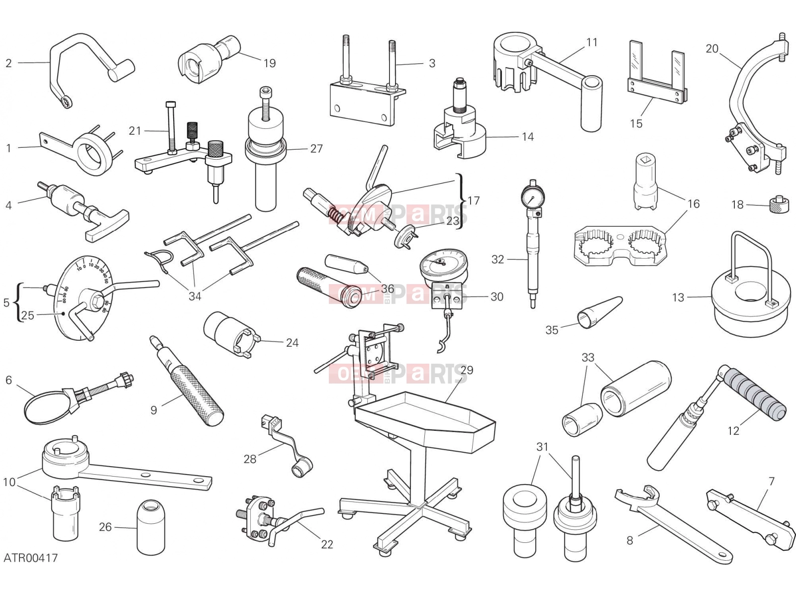 DUCATI 2023 Supersport 950 WORKSHOP SERVICE TOOLS (ENGINE)