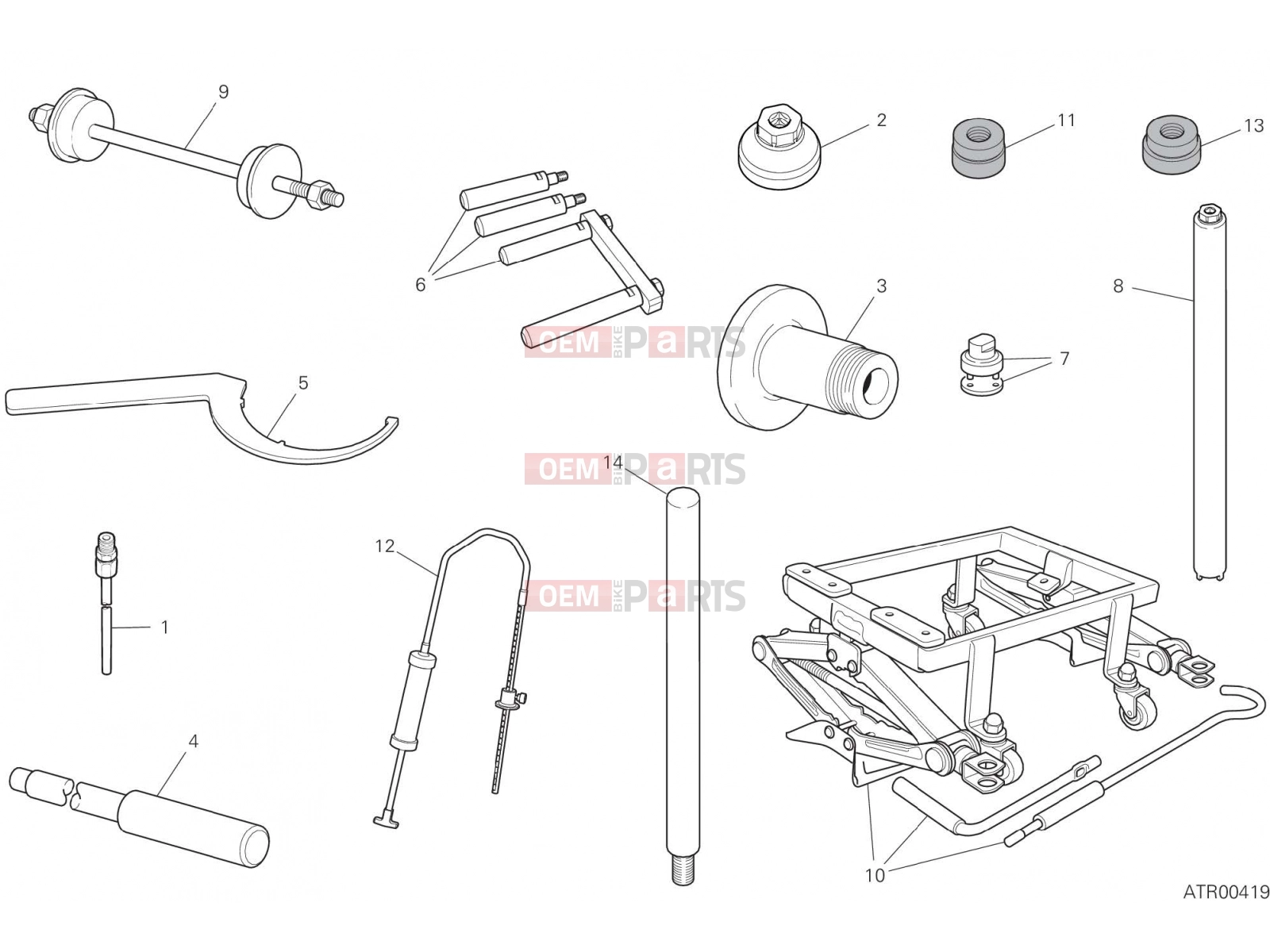DUCATI 2023 Supersport 950 WORKSHOP SERVICE TOOLS (FRAME)