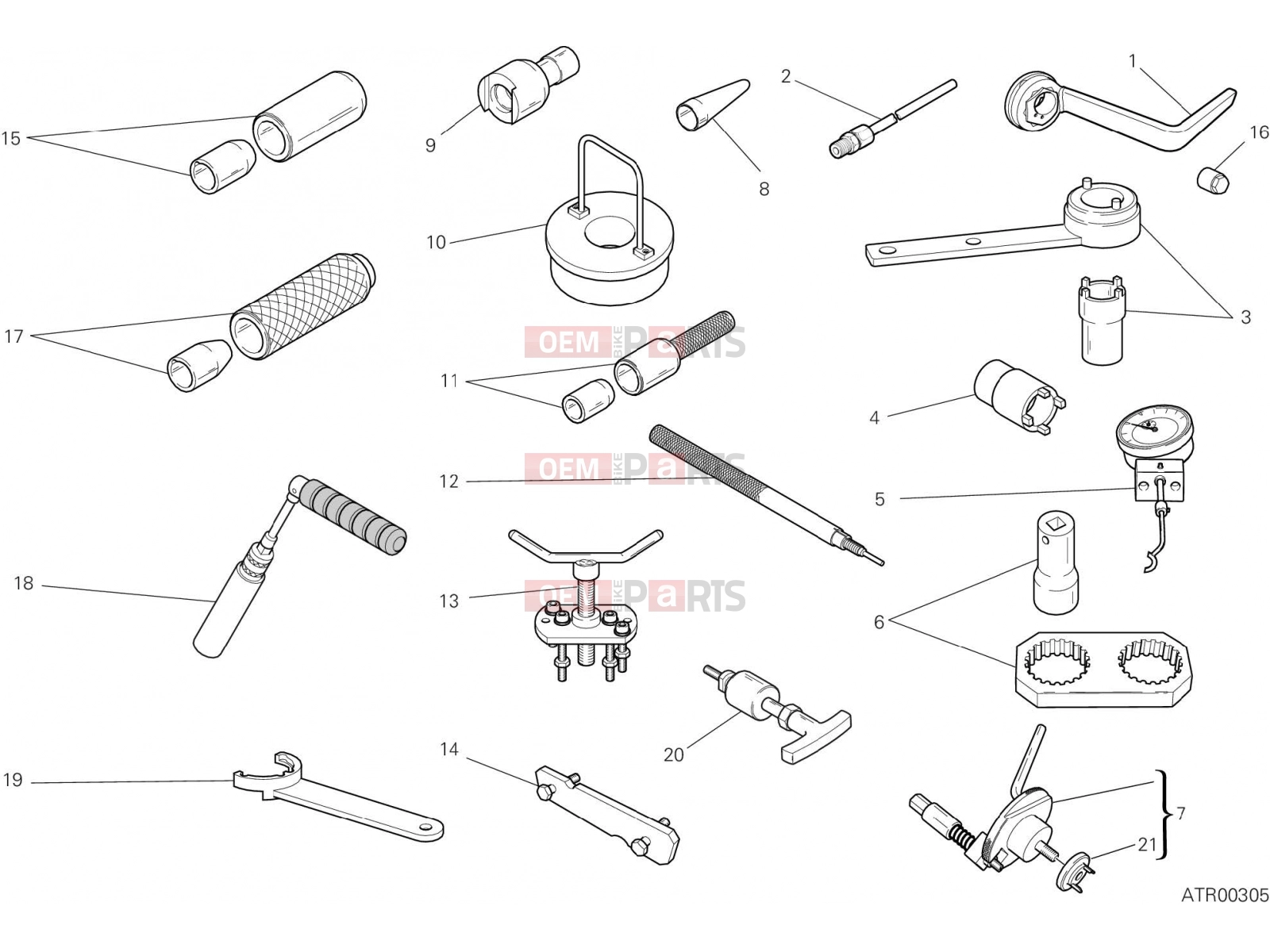 DUCATI 2014 Diavel Carbon WORKSHOP SERVICE TOOLS [MOD:DVLC]