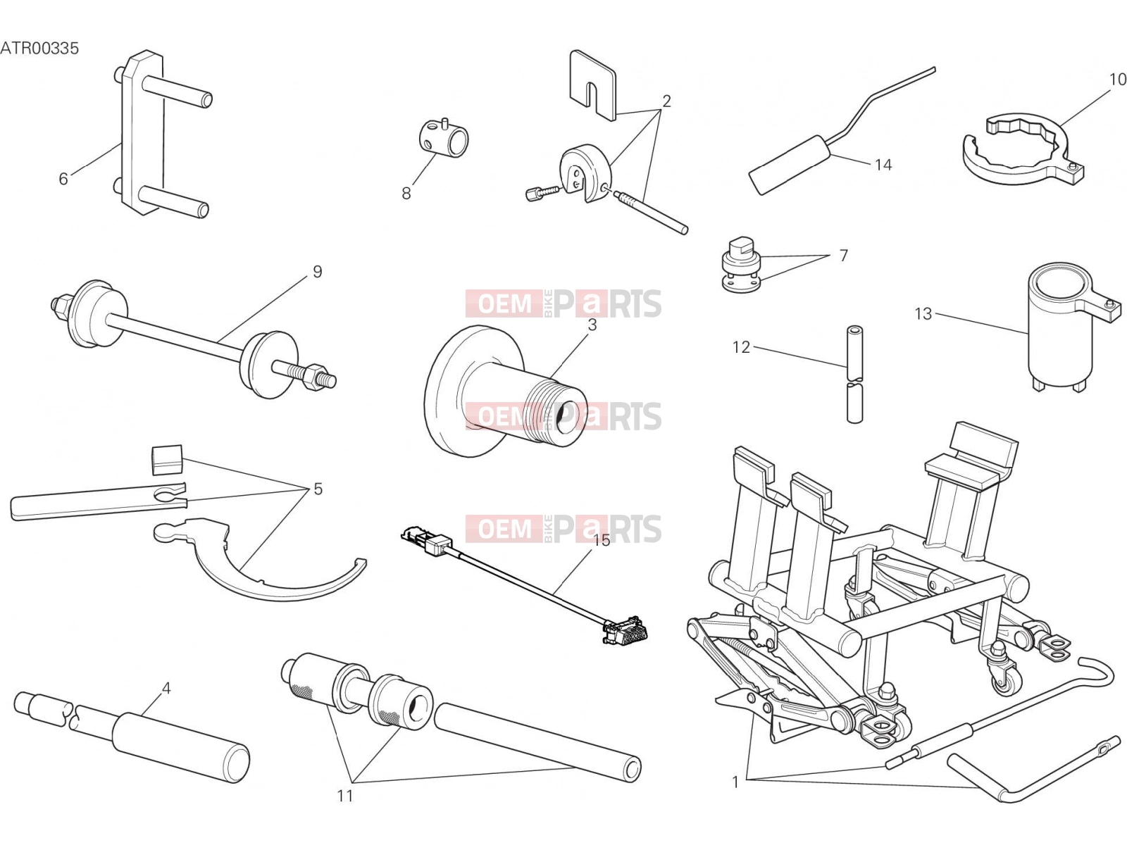 DUCATI 2015 Multistrada 1200 WORKSHOP SERVICE TOOLS [MOD:MS1200;XST:AUS,EUR,FRA,JAP]