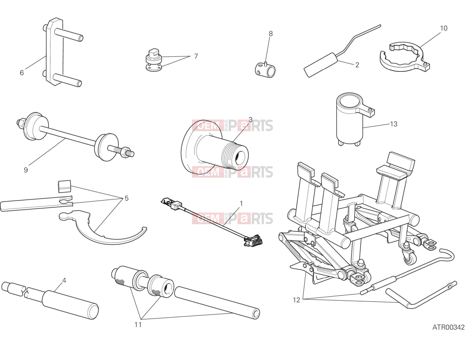 DUCATI 2016 Multistrada 1200 Pikes Peak WORKSHOP SERVICE TOOLS [MOD:MS1200PP]