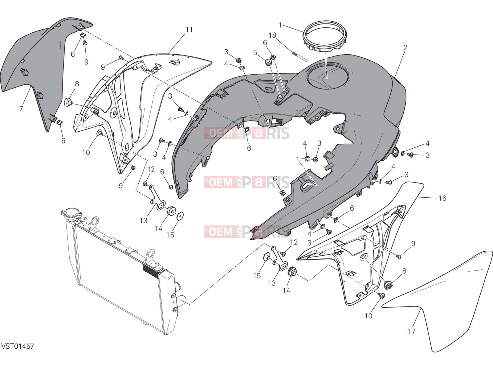 DUCATI 2017 Multistrada 1200 FAIRING [MOD:MS1200]